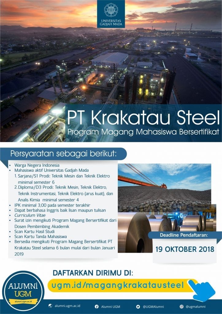 PT Krakatau Steel (Program Magang Mahasiswa Bersertifikat) – Portal ...